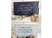 Stickdatei - ITH Schokohülle "Danke, dass Du an diesem besonderen Tag an mich gedacht hast" christlich